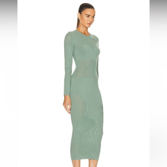 Fleur Du Mal Rose Pointelle Knit Dress - Picture 5 of 6